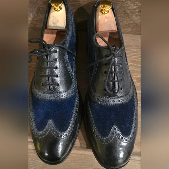 Cole Haan Black and Navy Oxfords - Picture 4 of 7